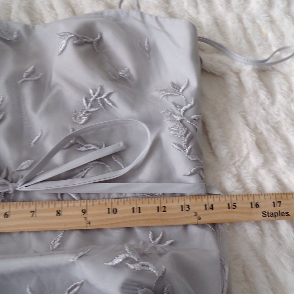 NWT Marchessa Notte romantic floral spaghetti strap pastel blue maxi dress 6 - Picture 10 of 13
